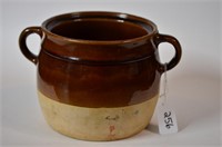 Brown and White Bean Pot