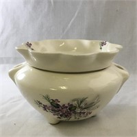 Vintage Shamrock Ceramics 2-Piece Flower Pot