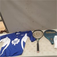 Toronto Maple Leaf Jersey, Tennis Racket