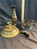 Misc Vintage Decoration Pieces-Brass Candle Holder