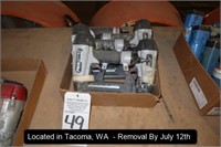 LOT, (5+/-) PNEUMATIC STAPLE GUNS IN THIS BOX