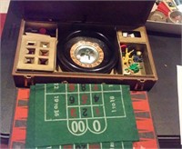 Old toy game set in case