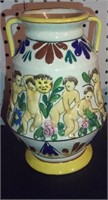 Unique old 10.5"  Made In Italy vase w nudes