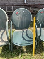 Metal Outdoor Chair Has Damage