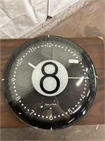 8 Ball Wall Clock-Untested