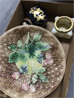 CROCK PLATE, FANCY COVERED DISH, OTHERS