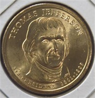 Uncirculated Thomas Jefferson US presidential $1