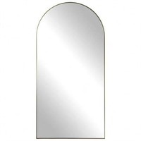 Modern Full-Length Arch Mirror in Antique Brass Fi