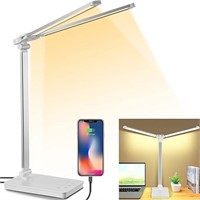 Double Head Desk Lamp LED Dimmable Table Lamp