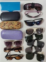 11 Pairs of Sunglasses & 4 Cases