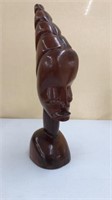 Tribal Carved Wood Statue 12"