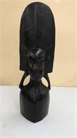 Tribal Carved Wood Statue 12"
