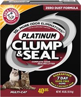 40lb Clump & Seal Platinum Cat Litter