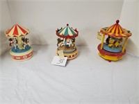 lot of horse carousels
