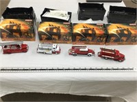 4 Matchbox Fire Engine Series trucks