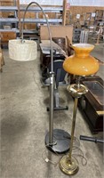 Vintage Brass Oil Lamp (elec) Floor Lamp, Large