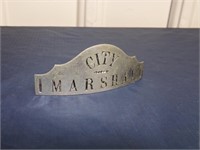 Antique City Marshall Hat Badge - RARE FORM