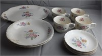 Vintage Tea Cups, Saucer, Platter and