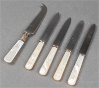 Sheffield England Mother of Pearl Paring Knives, 5