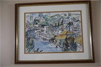 Corrie Signed Serigraph Watercolor, City Harbour