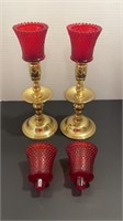 Pair of Baldwin Brass Candlesticks With Removable