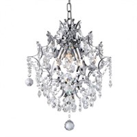 3 Light Chandelier w/Chrome Finish