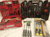 2 complete home tool kits,  hammer / screwdriver