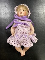 Porcelain Baby Doll Modelle Pike 1981 w/ Crochet