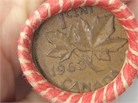 Roll Of 1963 Pennies