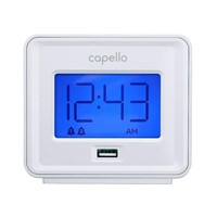 Capello - Dual Alarm Clock with USB Phone Charger