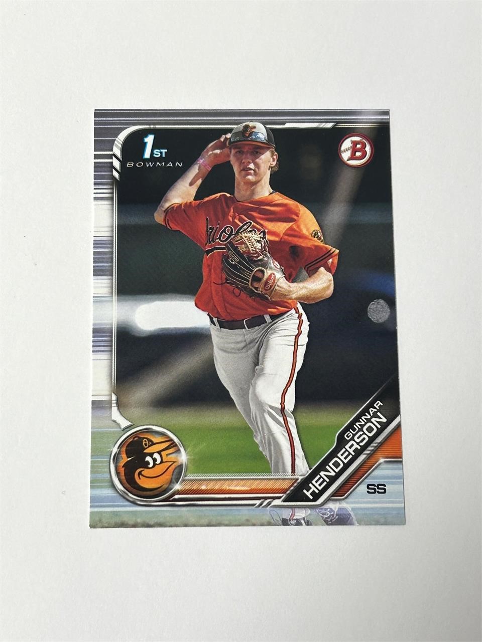 2019 1st Bowman Prospect Gunnar Henderson RC