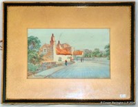 Frederick W Waugh Watercolour Wallasey Village