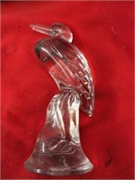 Vintage Duncan Miller Glass Heron 6 1/2" tall