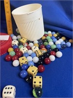 Container Dice and Marbles