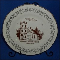 Elmsdale united church plate with stand