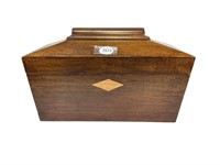 Antique Wooden Tea Caddy Box