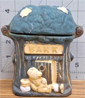 Cast iron coin bank
