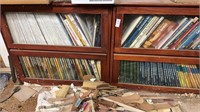 Wooden Cabinet and books whole lot