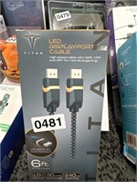 TITAN LED DISPLAYPORT CABLE RETAIL $30