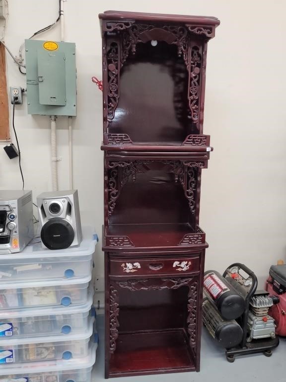 ORIENTAL CABINET 17" X 24 " X 80" LIGHTED