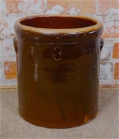A Fort Dodge Stoneware Co. 3 Gal Crock w/Albany