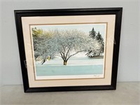 framed color litho, Ken Danby "after snowfall"