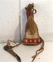 9" Handmade native American water pouch