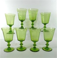 Set of 8 Green Glasses