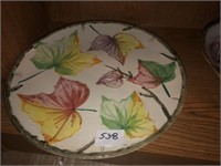 Hand painted tray, bowls