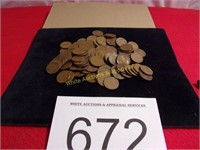 100 Unsorted Wheat Pennies