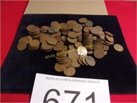 150 Unsorted Wheat Pennies