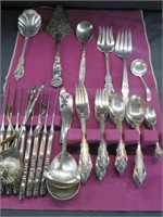 ASSORTED SILVER PLATE FLATWARE