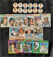 1974/75/76 Baseball Trading Cards + Baseball Caps