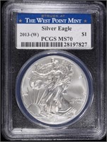 2013-(W) AMERICAN SILVER EAGLE PCGS MS70